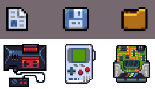 Pixel Vision 8 Icons